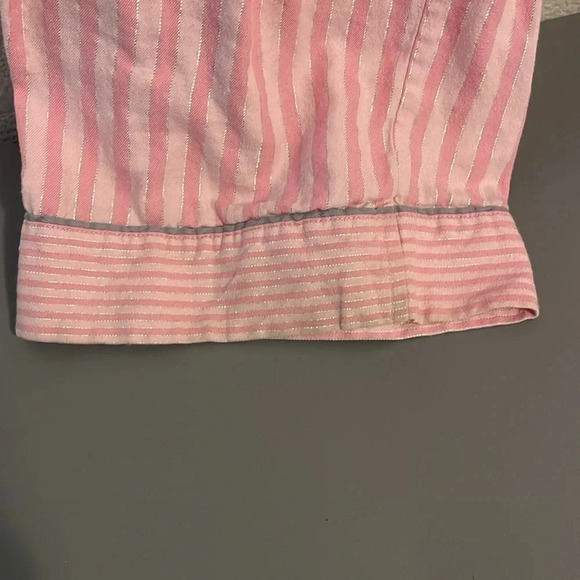 Victoria’s Secret size medium pink and silver striped pj pant - Picture 4 of 7